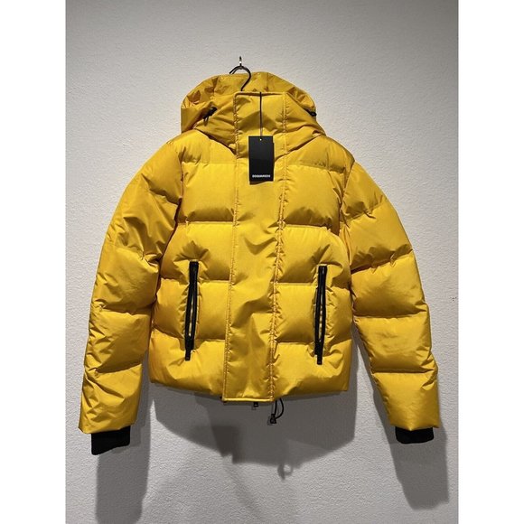 DSQUARED2 Men's Hooded Puffer Jacket Down Yellow Size 44 XS S71AN0218 S53352 172 - Picture 6 of 15